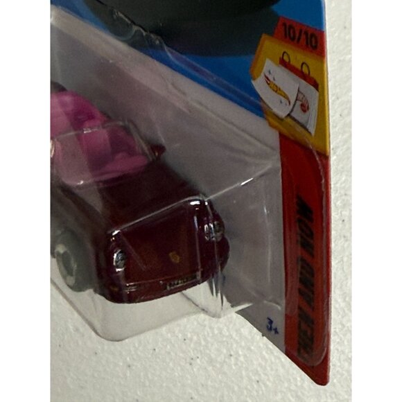 Hot Wheels 2025 Porsche 911 Turbo Cabriolet Burgundy Then & Now New - Picture 5 of 5